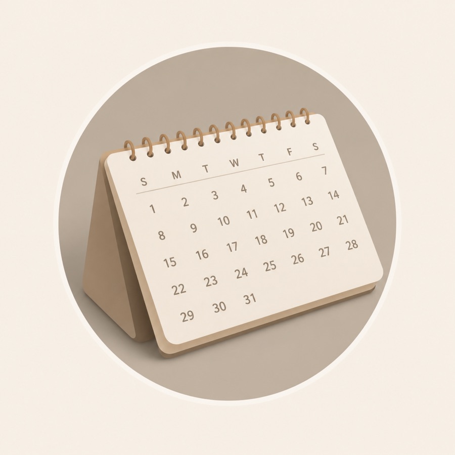 Calendar for choosing your sauna date